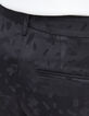 Pantal&oacute;n ancho en jacquard negro con estampado art&iacute;stico-4