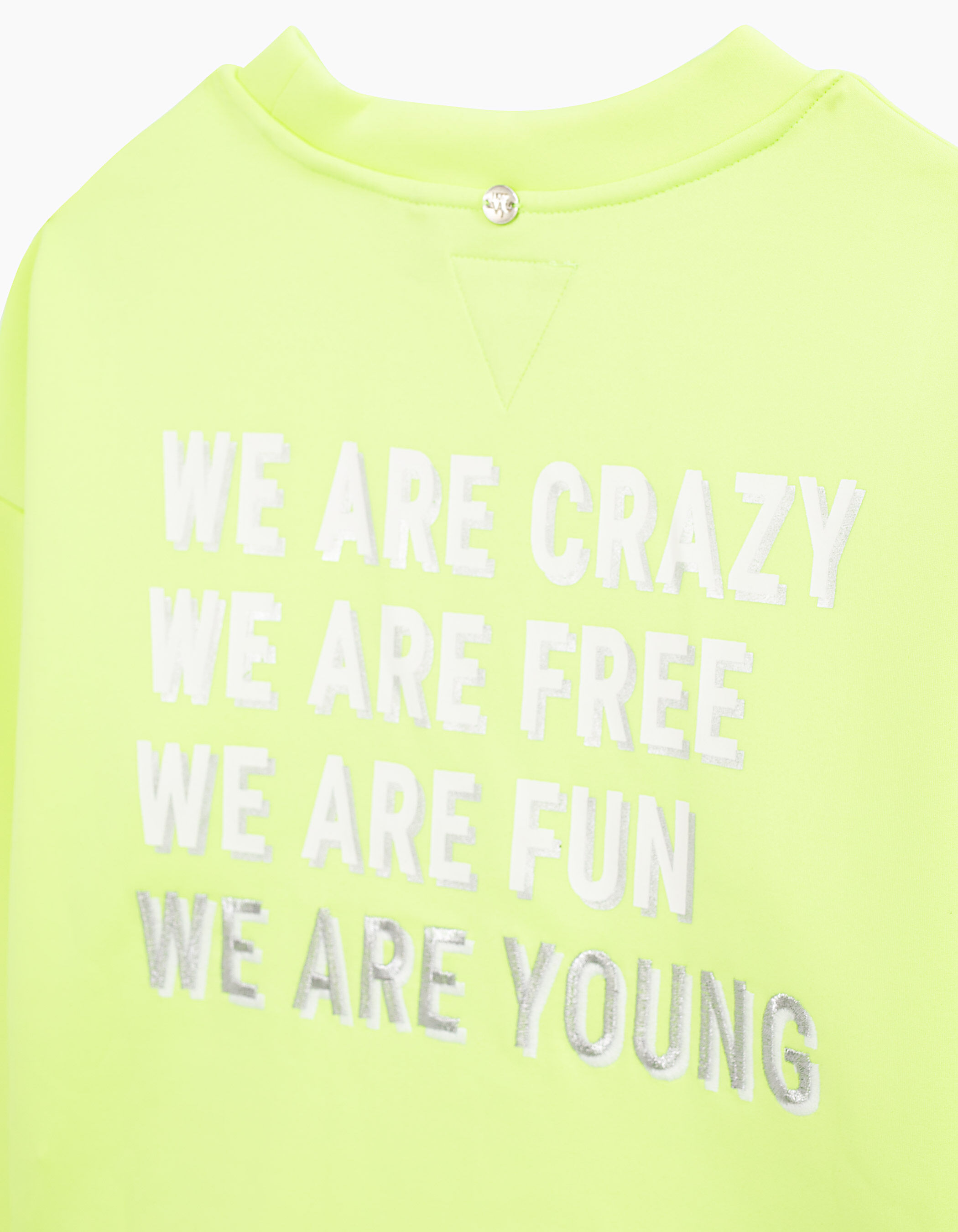 Girls yellow WAY neon capsule cropped sweatshirt IKKS