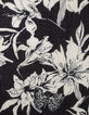Pañuelo fino floral blanco negro mujer-3