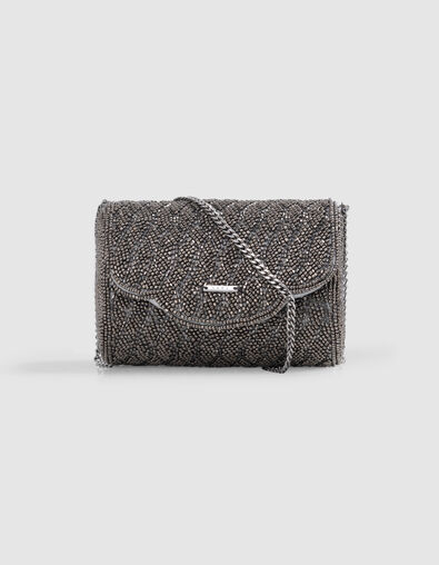 Sac à main argenté brodé perles fille - IKKS