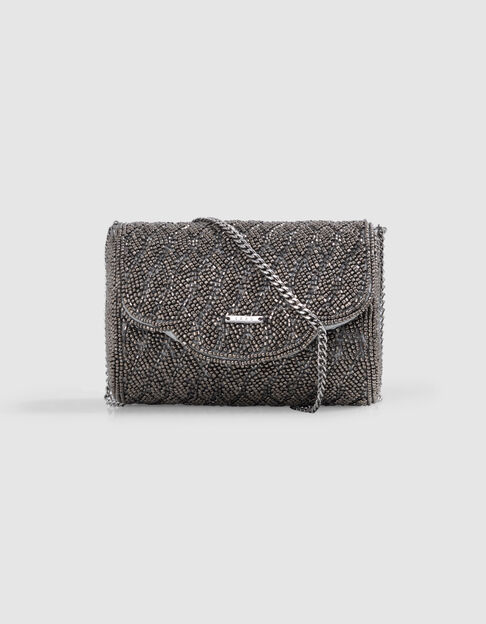 Sac à main argenté brodé perles fille - IKKS
