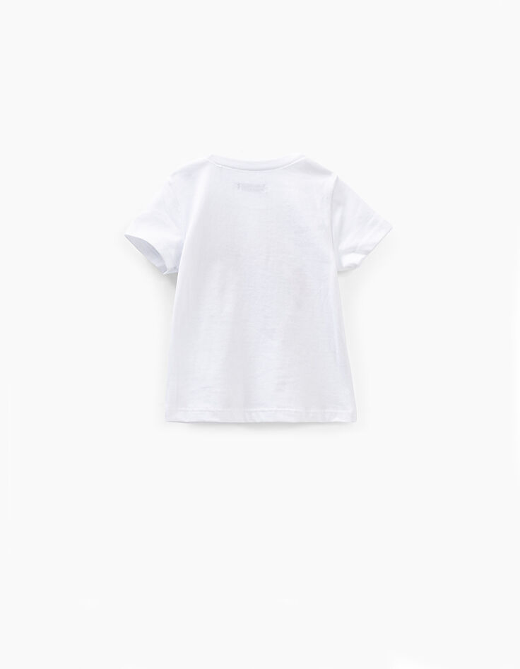 Tee-shirt blanc optique visuel arc-en-ciel b&eacute;b&eacute; gar&ccedil;on -4