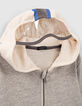 Boys’ grey and beige cardigan with visor hood-3