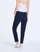 Pantalón fluido tobillero de crepé marino mujer-3