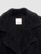 Cape noire col tailleur Femme-2