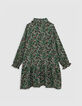 Khaki dress LENZING™ ECOVERO™ leofloral print girl-2
