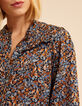 Robe bleue imprim&eacute; fleurs baroques I.Code-5