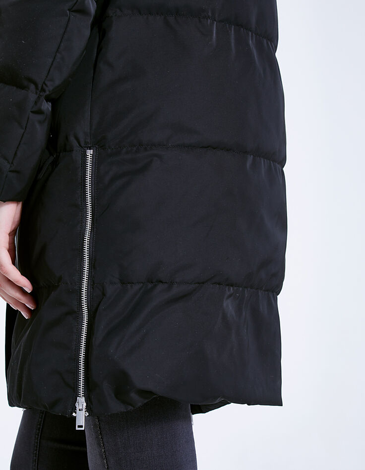 Schwarze Damensteppjacke-6