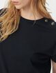 Tee-shirt col rond marine boutons militaire-4