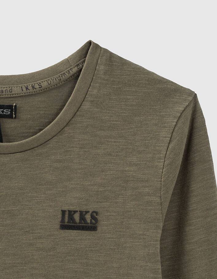 Kaki T-shirt Essentials biokatoen - IKKS