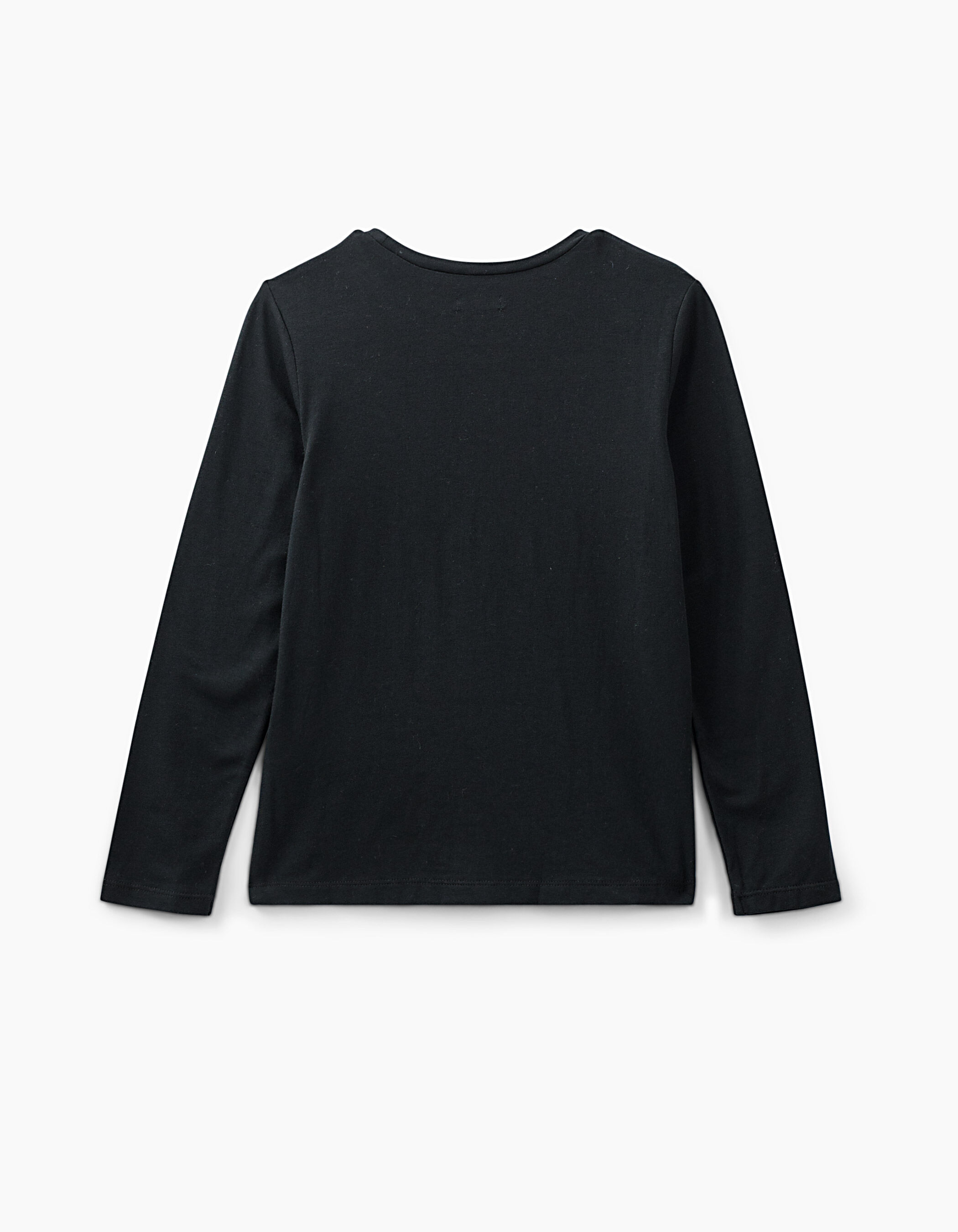 Camiseta negra sales niña zara