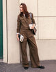Women’s khaki gabardine short jacket-1