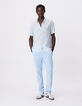 Pantalon chino slim bleu clair Homme-1