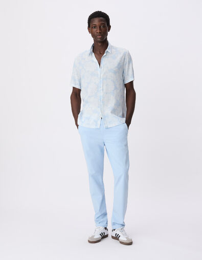 Pantalon chino slim bleu clair Homme - IKKS
