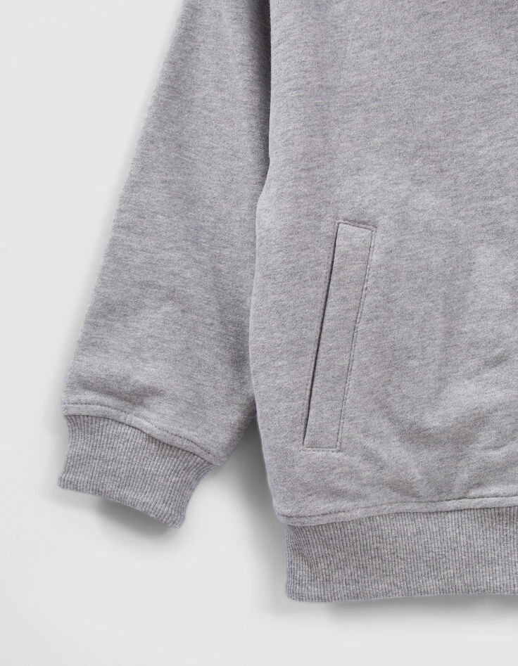 Boys’ khaki/grey reversible hooded cardigan-4