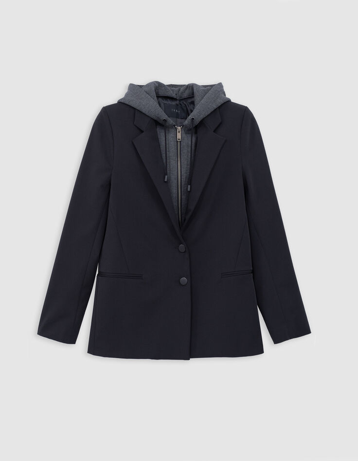 Zwart damesjack met capuchon-6 Zwart damesjack met capuchon-6