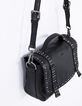 Sac besace The Profiler en cuir noir et clous bijoux femme-6