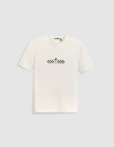 Camiseta blanca algod&oacute;n org&aacute;nico mensajes ni&ntilde;o - IKKS