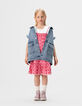 Vestido rosa estampado gráfico niña-2