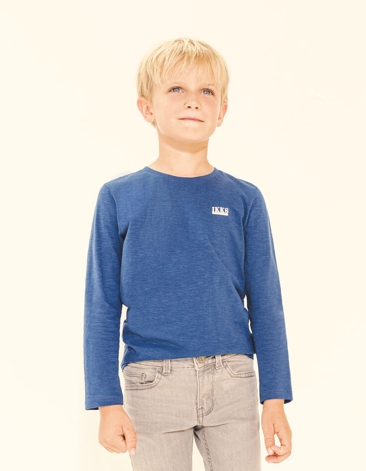 Tee-shirt bleu brut Essentiel coton bio-2