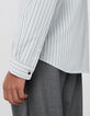 Chemise REGULAR blanche rayures marine SEAWOOL&reg; Homme-4