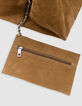 Sac Hobo camel cuir velours-7