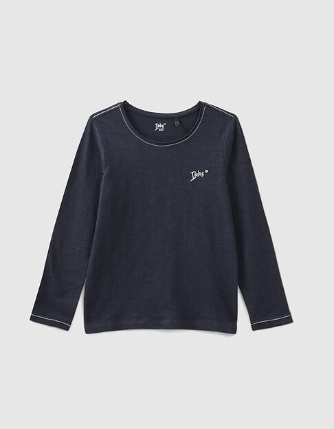 Tee-shirt navy Essentiel brodé IKKS fille