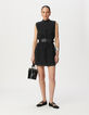 Robe sans manches grise gaze de coton encolure V dos Femme-1