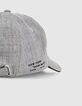 Boys’ medium grey marl cap with skull print-6