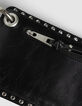 Pochette téléphone 111 noire cuir clouté Femme-7