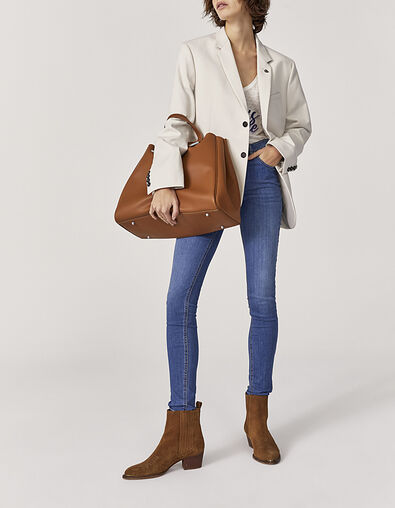 Blaue Sculp-up-Damenjeans im Slim- und Mid-High-Waist-Fit  - IKKS