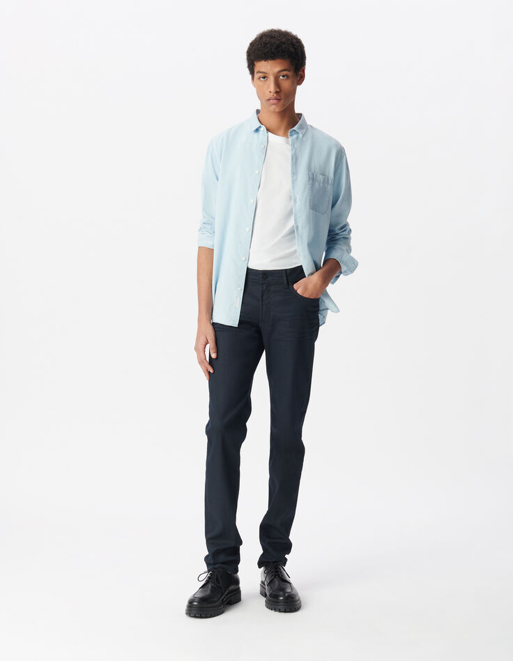 Jean SLIM marine Denim Homme-1
