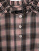 Girls’ pink and khaki check cropped blouse-4