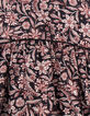 Vestido negro con estampado floral barroco para niña-6