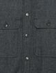 Marineblaues Regular-Herrenoberhemd Faux-Uni Stoff-6