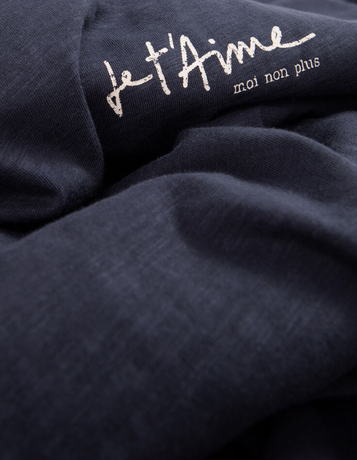 Marineblaues Herren-T-Shirt mit Schriftzug-7