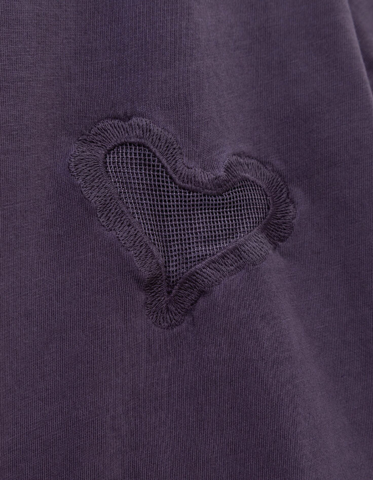 Camiseta de corazones calados de algod&oacute;n org&aacute;nico ni&ntilde;a-3