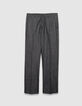 Marineblaue Regular-Herrenjeans Faux-Uni-Stoff-4