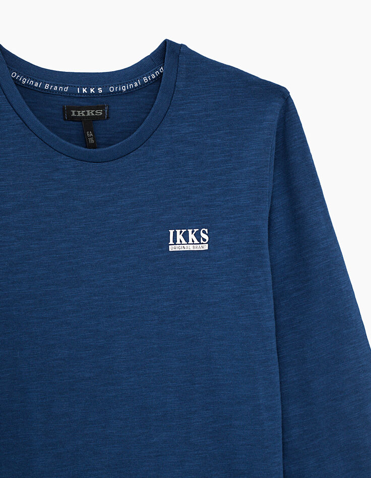 Tee-shirt bleu brut Essentiel coton bio-3