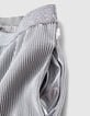 Pantalon large argenté plissé fille-6 Pantalon large argenté plissé fille-6