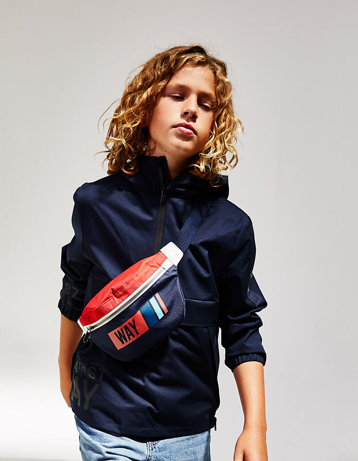 Riñonera navy, blanco y rojo WAY niño -1