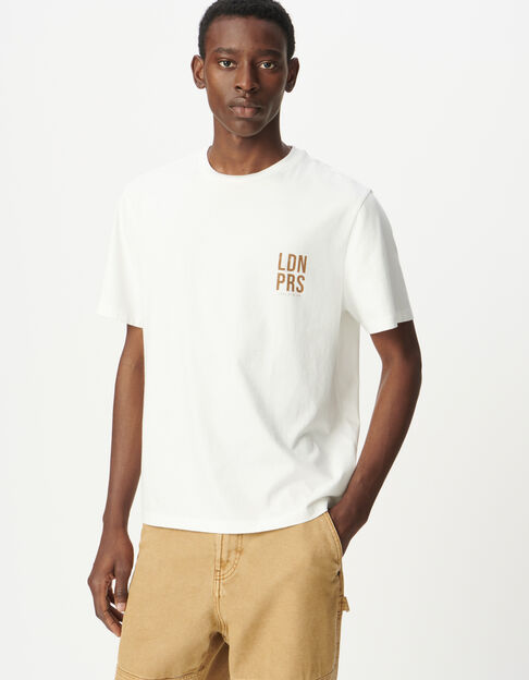 T-shirt blanc maxi visuel dos Homme - IKKS