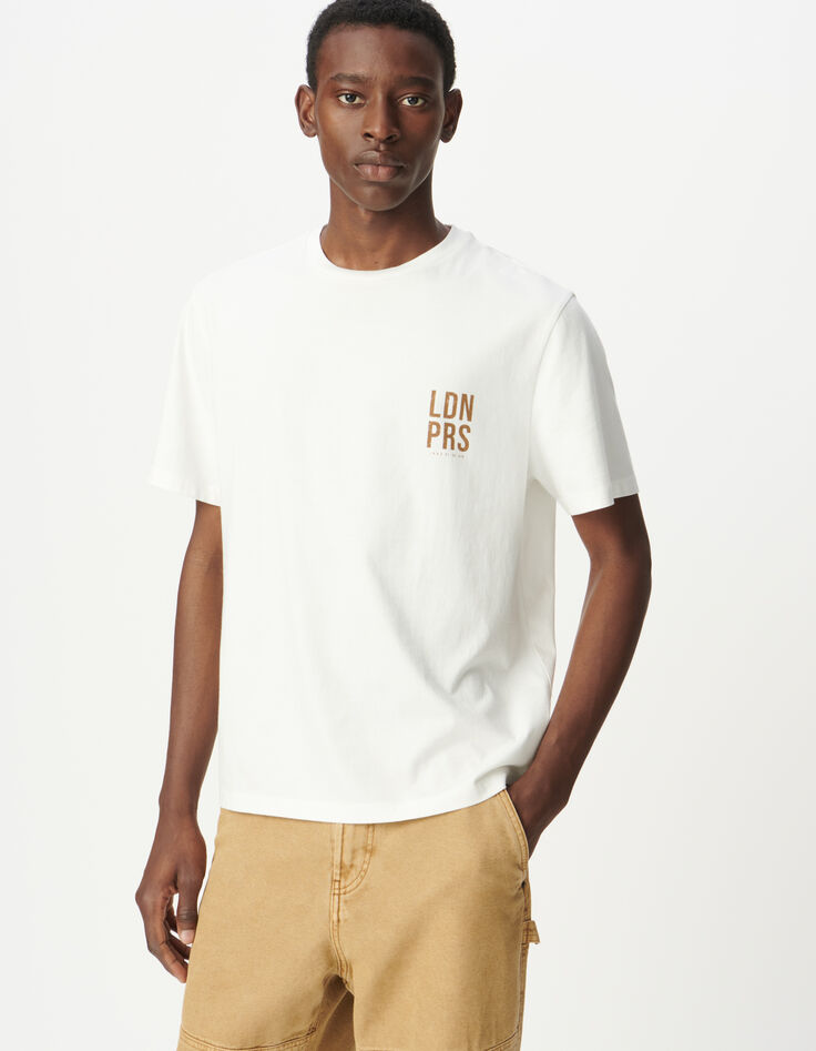 T-shirt blanc maxi visuel dos Homme-2