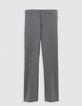 Men’s grey wool blend suit trousers-5