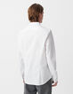 Camisa SLIM blanca con línea negra BasIKKS Hombre-3