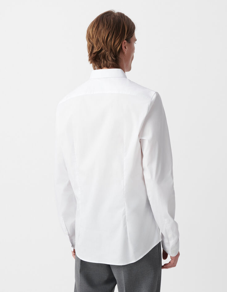 Camisa SLIM blanca con línea negra BasIKKS Hombre-3