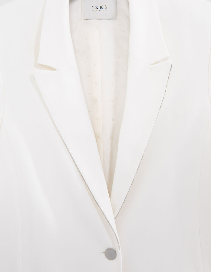 Women's white suit jacket with microbeading - IKKS
