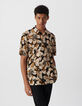 Men’s saffron REGULAR shirt with XL flower print-2