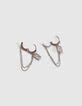 Silver Damenohrringe mit Strass-4