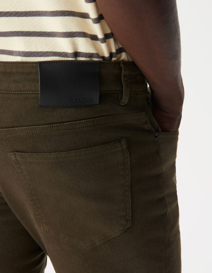 Men's Khaki Slim-Fit Jeans by Bruce-5